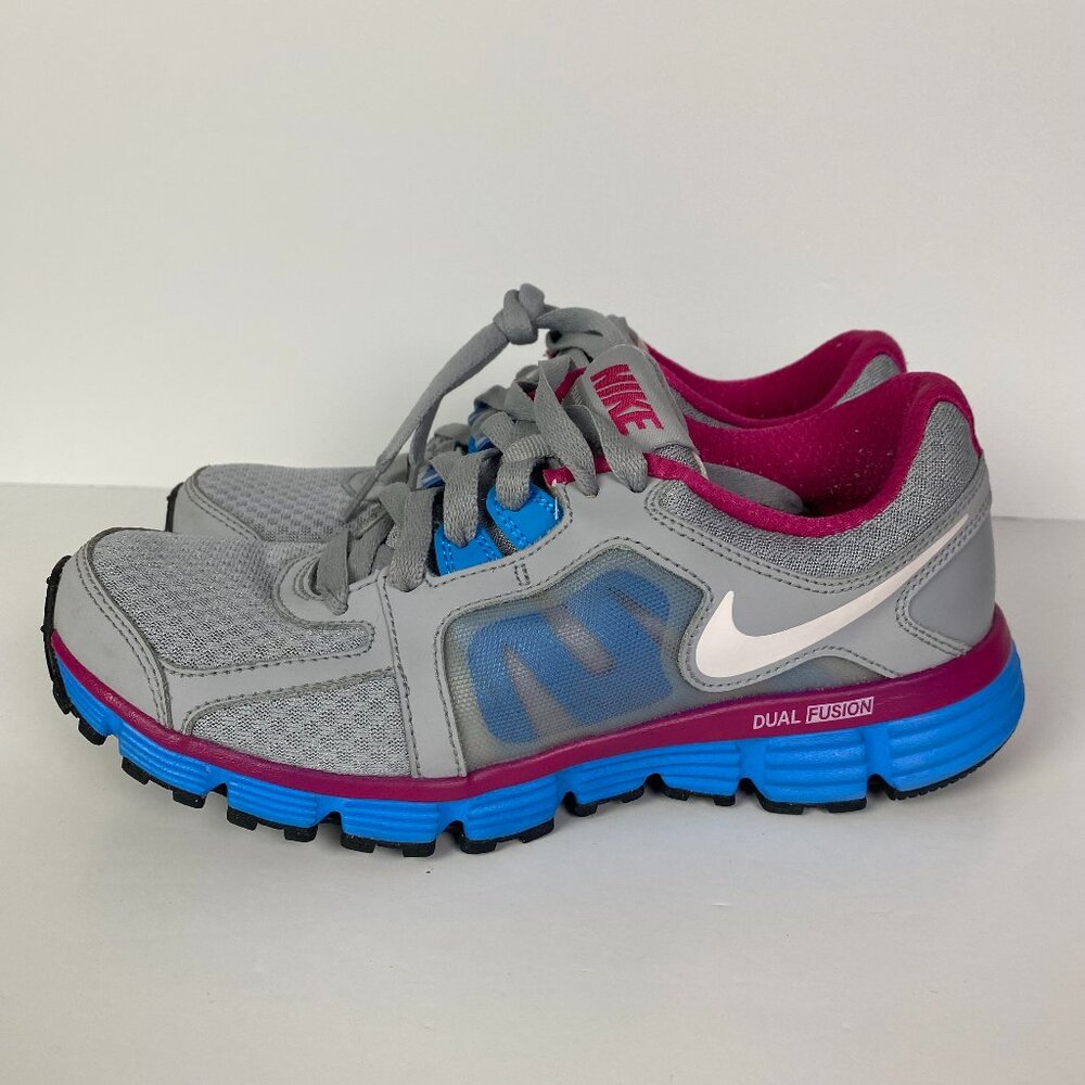 Nike Dual Fusion ST 2 Running Shoes Women's 8 Gray Blue ST2 Sneakers  454240 019